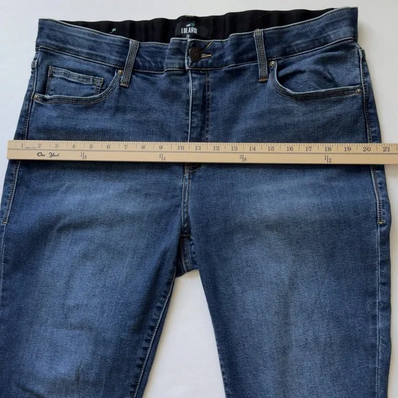 Lularoe Magic Waist Skinny Fit Bootcut Jeans 38 Stretch Comfy Mom Medium Wash - Picture 9 of 14